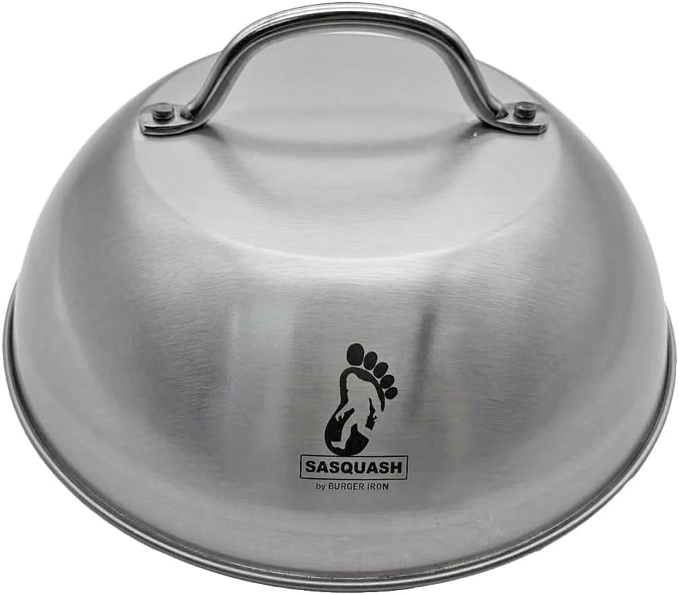 The Sasquash - 6" Heavy Duty Extra Wide Flat Handle Smashed Burger Press - Commercial Grade Welded Stainless Steel Burger Smasher (5Pc Burger Master Kit) image number 2