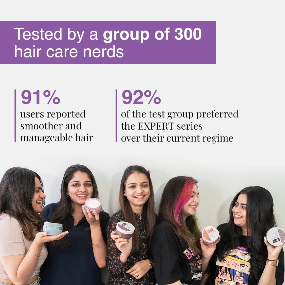 Bare Anatomy Ultra Smoothing Shampoo and Hair Mask Kit | Carbohydrate Complex & Niacinamide | Dry & Frizzy Hair | Paraben & Sulphate Free | Women & Men | 250Ml + 250G image number 5