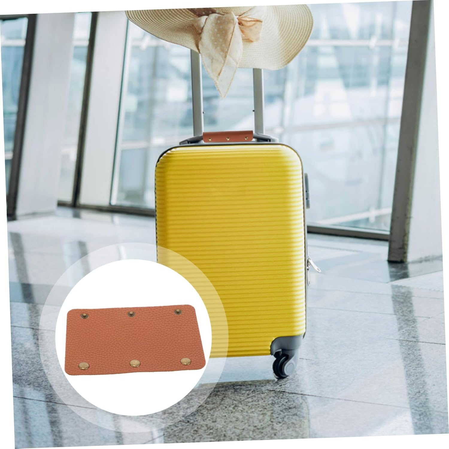 WRITWAA Travel Luggage Handle Cover Protective Suitcase Handle Wrap in Pu Leather image number 6