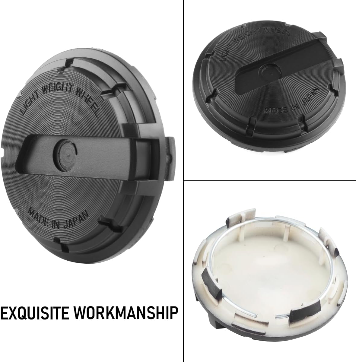 Rtrhinotuning 4 PCS 65Mm Wheel Center Caps Compatible with 57CR and 57DR Gram Lights Wheel Rim, OD: 2.56"(65 Mm) ID: 2.24"(57 Mm) Black image number 3