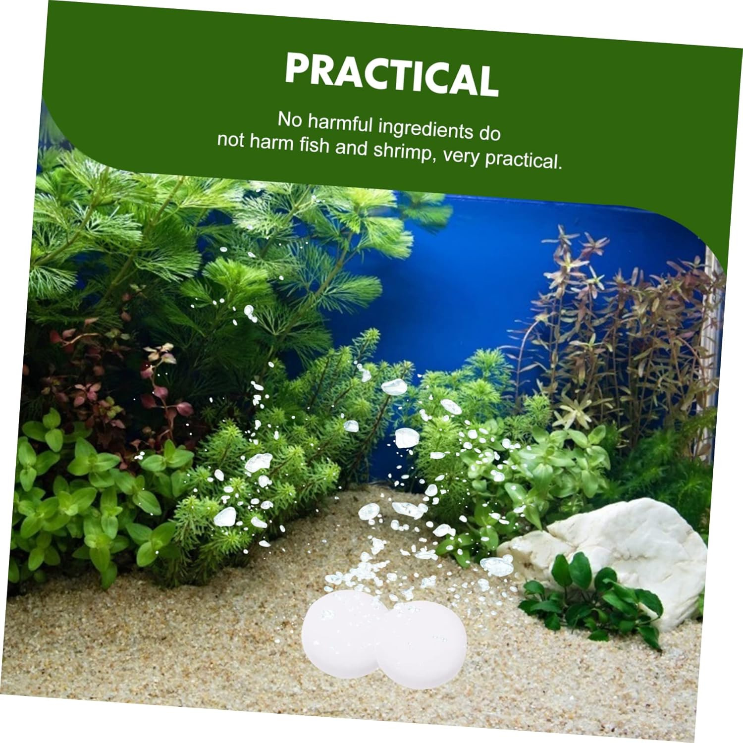 Housoutil 2 Aquarium Plant Fertilizer Tablets Natural Material CO2 Supplement for Fish Tank Water Grass No Odor Aquarium Accessory Supplies image number 1