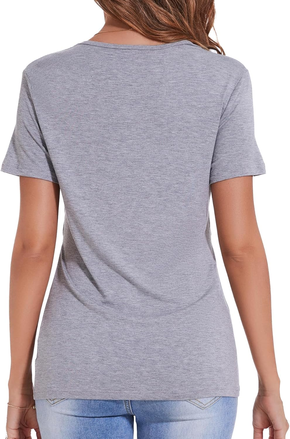 Sosolism 3 Packs Nursing Tops for Women Breastfeeding Clothes Summer Short Sleeve Maternity Shirt Pregnancy Clothing image number 4