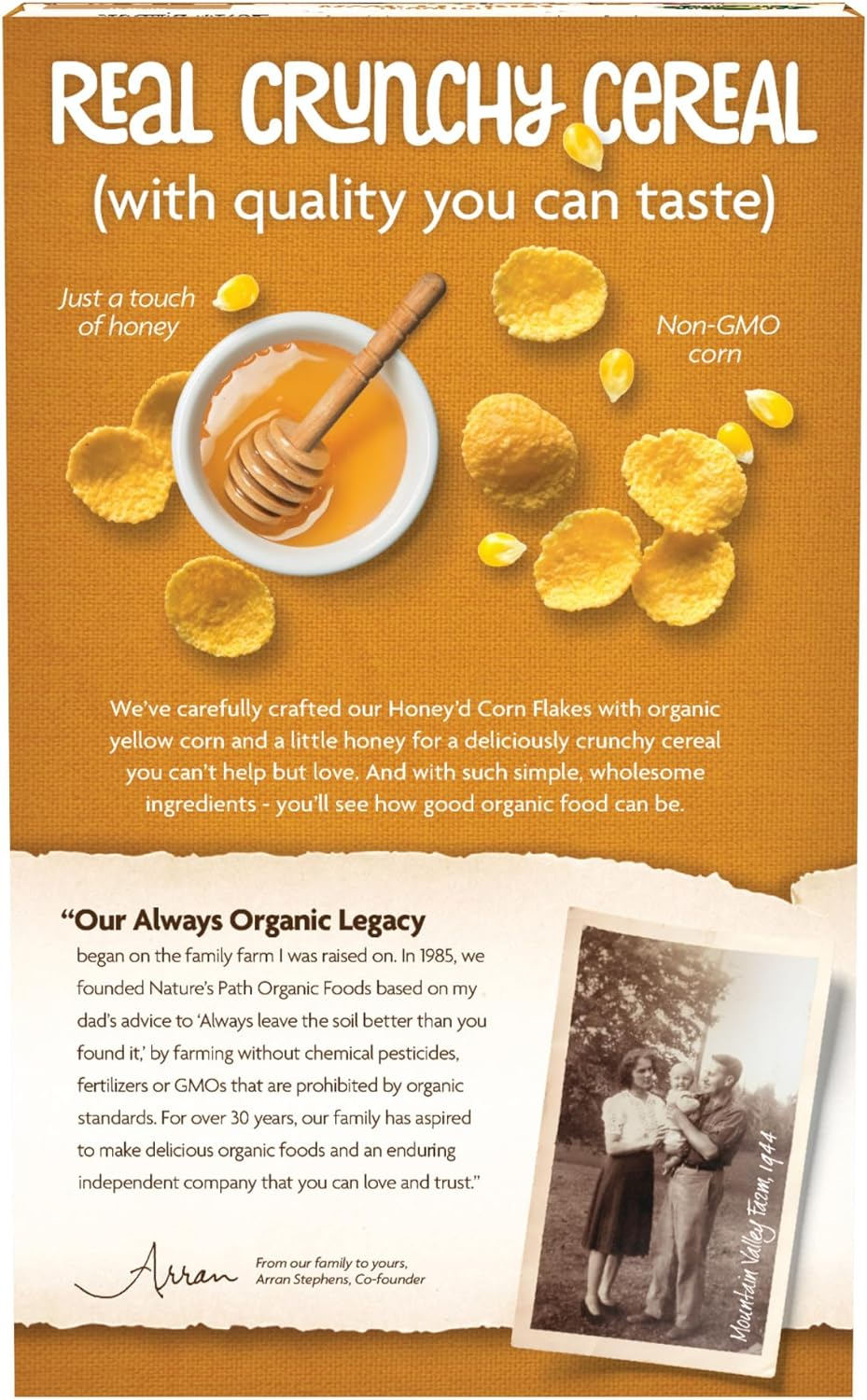 Nature'S Path Organic Honeyed Corn Flakes, 300G