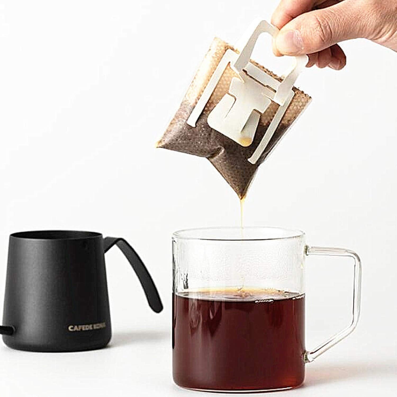 Coffee Filter Paper Bag 100 Pieces, Hanging Ear Drip Coffee Bag Single Serve Disposable Drip Coffee Filter Bag Perfect for House, Travel, Office Daily