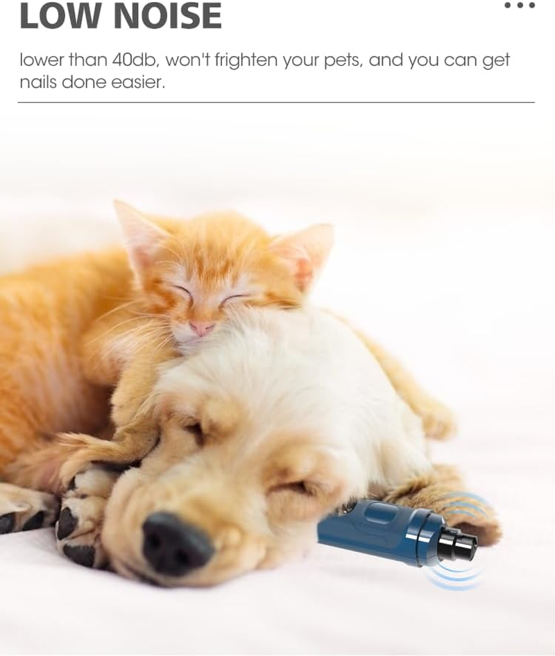 YES4PETS Electric Pet Dog Cat Quiet Nail Grinder Clipper Cutter Grooming Trimmer