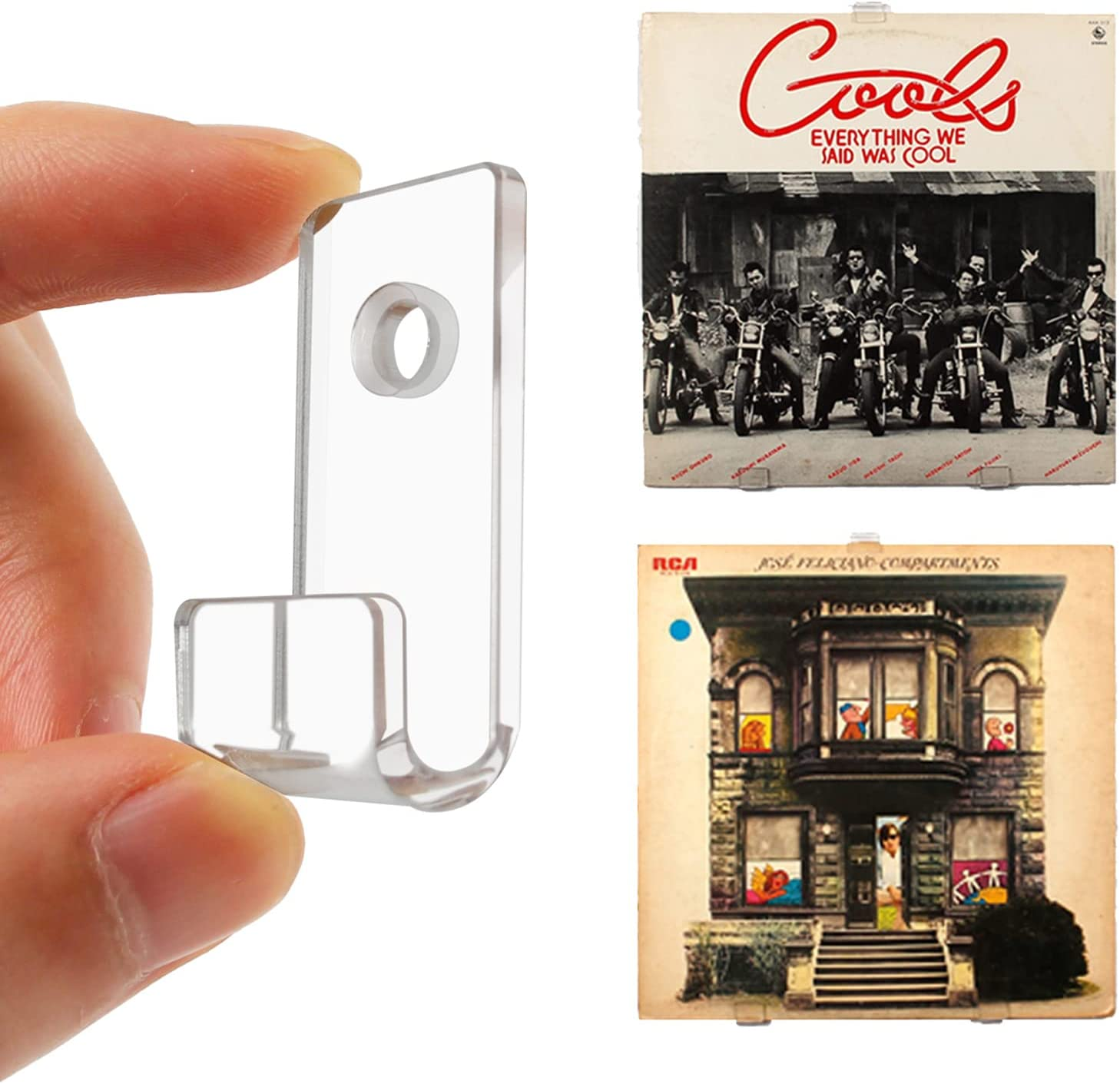 Vinyl Wall Mount, 30 Pack Clear Acrylic Album Holder Display Shelf - Display Your Daily Listening in Style image number 4