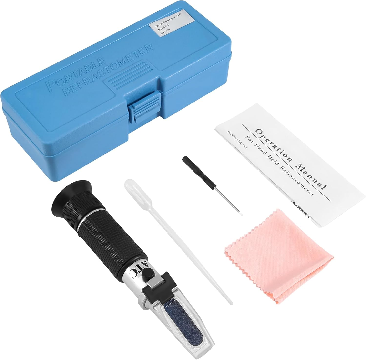 RESFNSE Refractometer with ATC Dual Scale Specific & Hydrometer in Wine Making and Beer Brewing Homebrew Kit image number 4