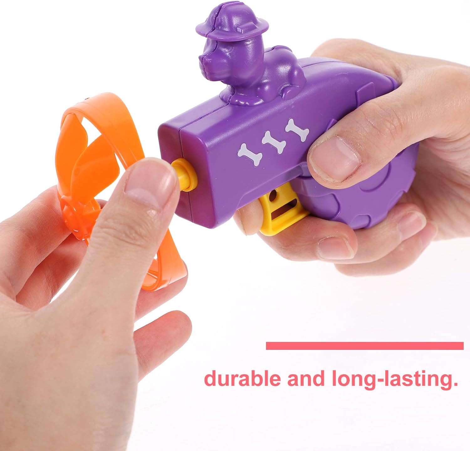 POPETPOP 2 Sets Cat Fetch Flying Saucer Launcher Toys Shooter Game Interactive Plaything for Indoors Outdoor Backyard Pet Chasing Exercising Toys Random Color image number 3