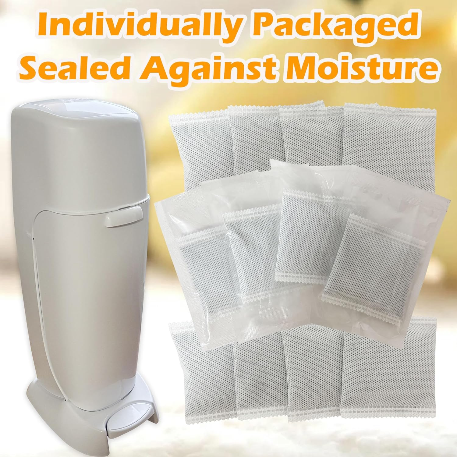 12 Pack Diaper Pail Odor Absorber Carbon Filter Refills for Playtex Diaper Genie Complete Pail, Odor Eliminator for Diaper Genie Systems image number 3