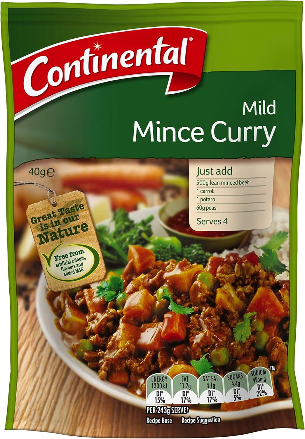 12 X Continental Recipe Base Mild Mince Curry, 40G image number 2