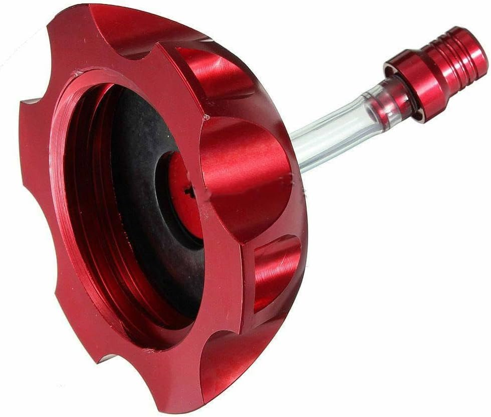 TDR Red Gas Fuel Tank Cap with Breather for Dirt Pit Bike XR50 CRF50 CRF70 SSR Thumpstar, Aluminum Petrol Tank Vent Cap, Compatible with 4-Stroke Motorcycles image number 5