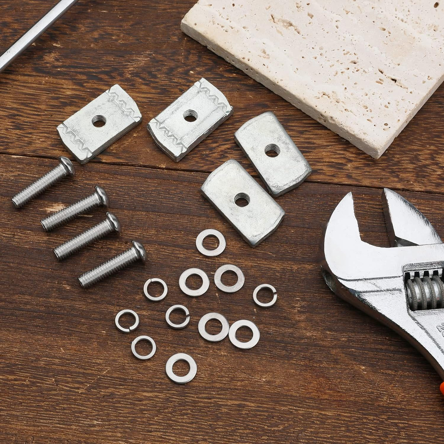 AIEX 8Pcs Screws Kit Fit Rhino-Rack Pioneer Rotopax M6 304 Stainless Steel Machine Screws for Rhino Rack Pioneer Rotopax Screws Nut Kit Machine Screws Accessories for Car Bracket 43203 (25Mm)