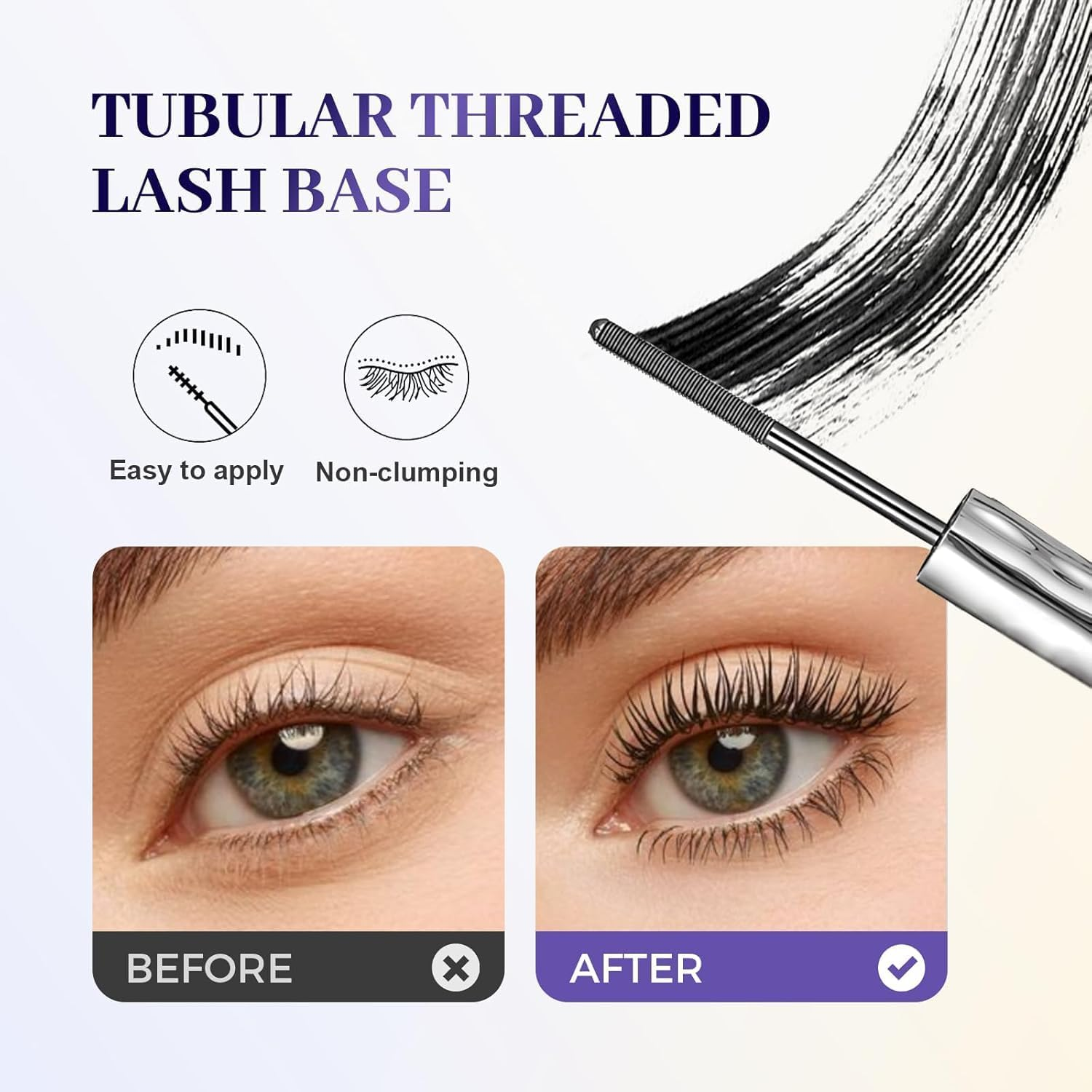 Ultimate Length & Curl Mascara, 2025 Upgrade Volumising & Lengthening 4D Silk Fiber Mascara, Long-Lasting and Smudge-Proof, Suitable for Sensitive Eyes (1PCS) - 3Pcs image number 5