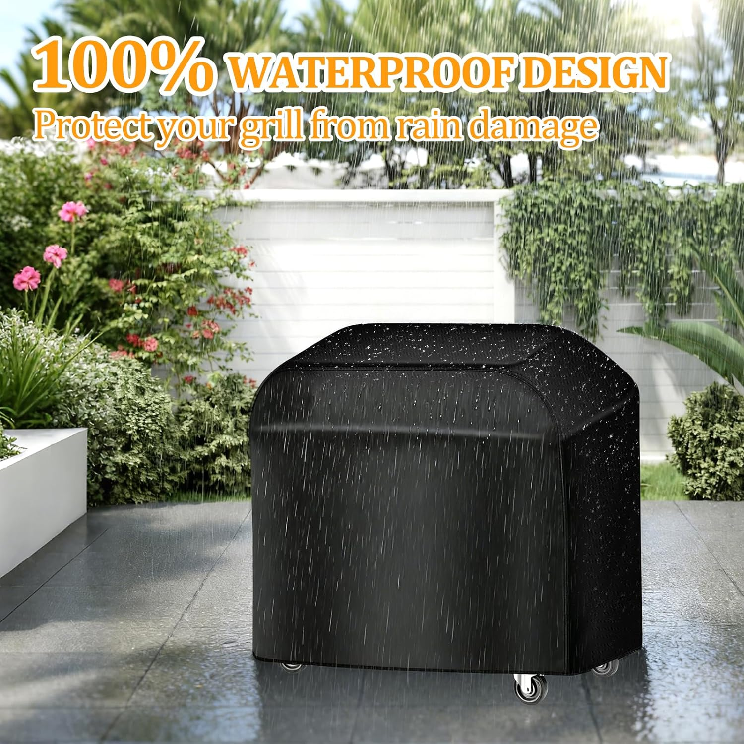 58 Inch Grill Cover for Blackstone Outdoor Grill, Heavy Duty Waterproof Griddle Covers, Universal BBQ Covers for Outside, Resistant Material, BBQ Accessories with Adjustable Drawstring image number 1