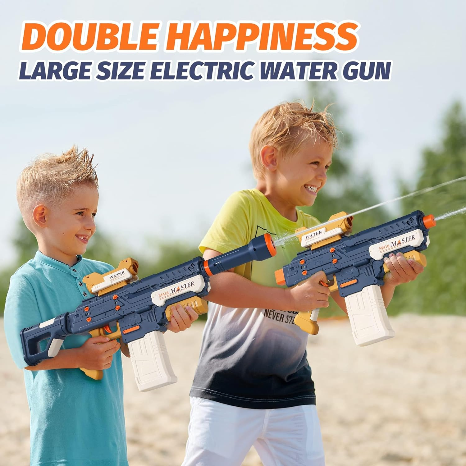 Electric Water Gun, Powerful Water Blasters - Double Shooting Mode Fully Auto Squirt Guns for Adults, Long Range 10Meter, 500Cc Large Capacity, Super Water Soaker Outdoor Pool Toys for Kids Ages 8-12 image number 4