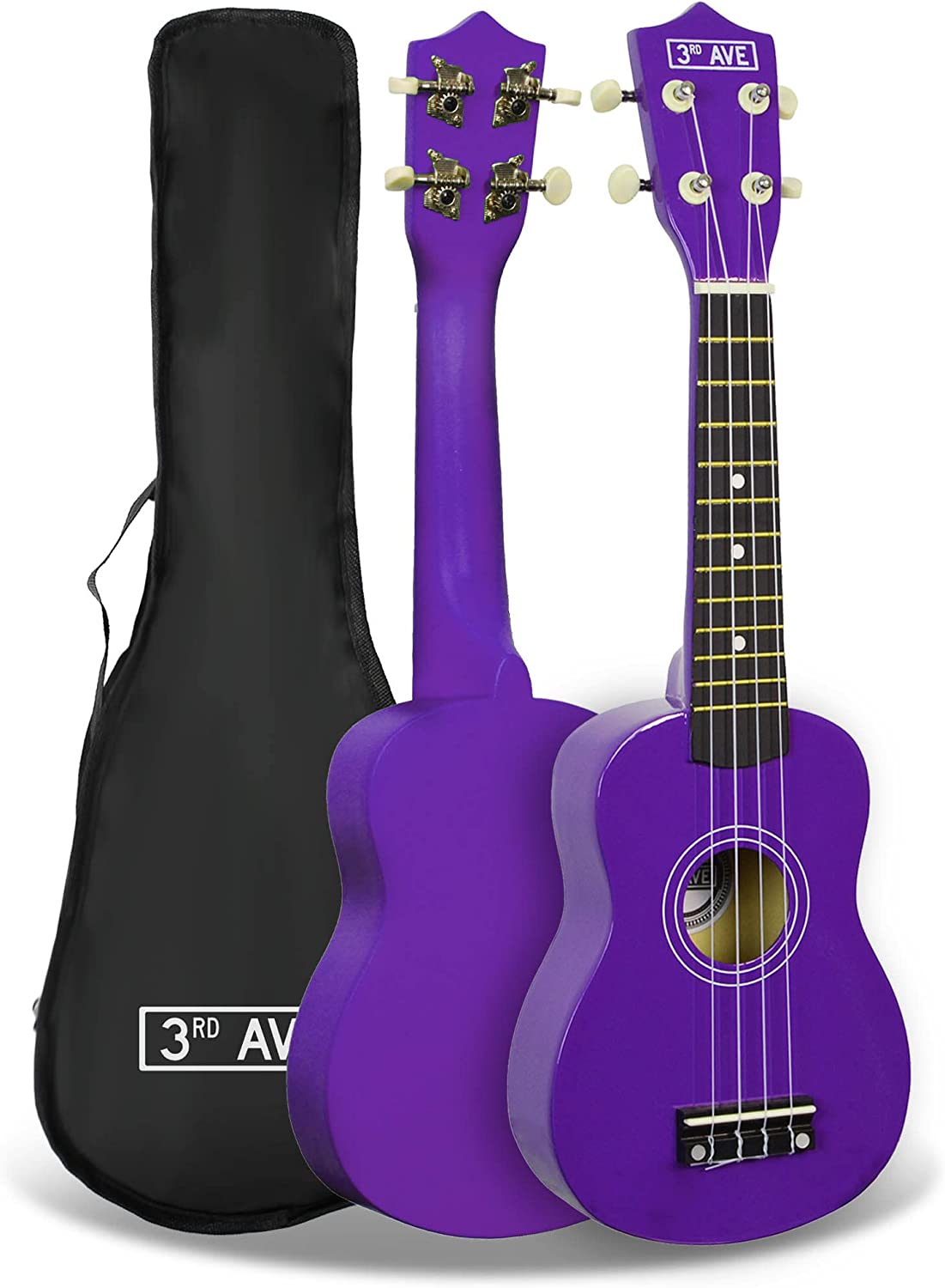 3Rd Avenue Soprano Ukulele Beginner 21 Inch 4 Nylon Strings with Free Uke Bag &ndash; Red