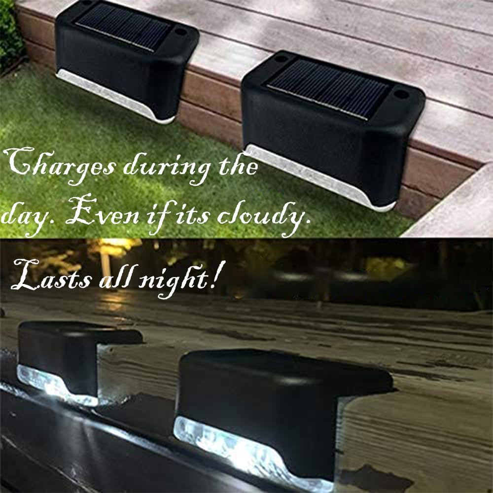 Solar Deck Lights 16 Pack Waterproof Outdoor Led Floor Light Fence Solar Step Lights for Garden, Step, Balcony, Patio and Pathway Lighting (Warm White) image number 6