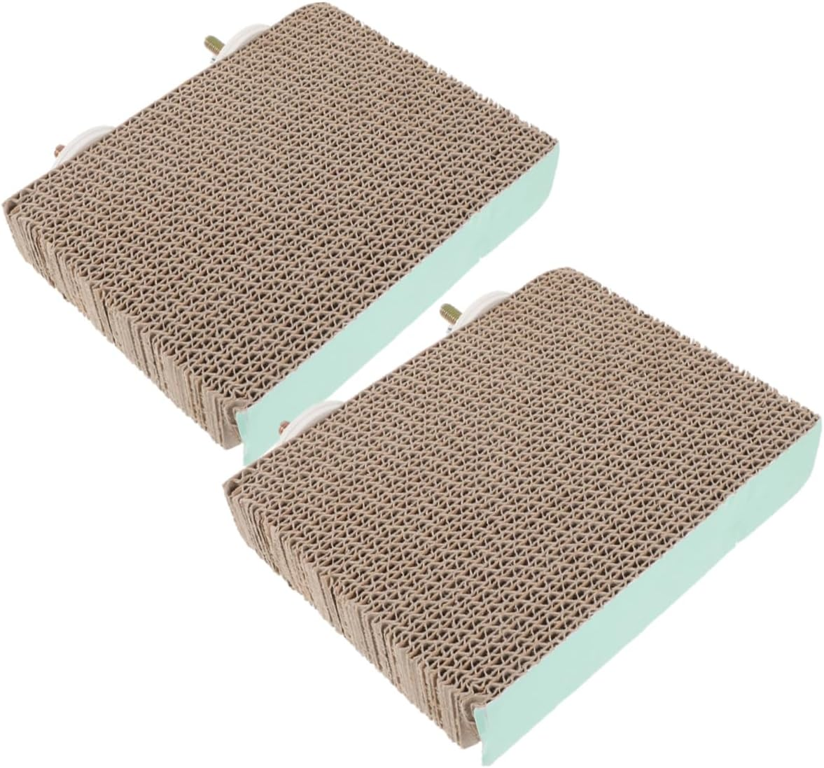 Happyyami 2Pcs Bird Perch Platform Stand Cardboard Exercise Toy Medium Size Parrot Play Stand for Cockatiels Budgies Cage Accessories image number 3