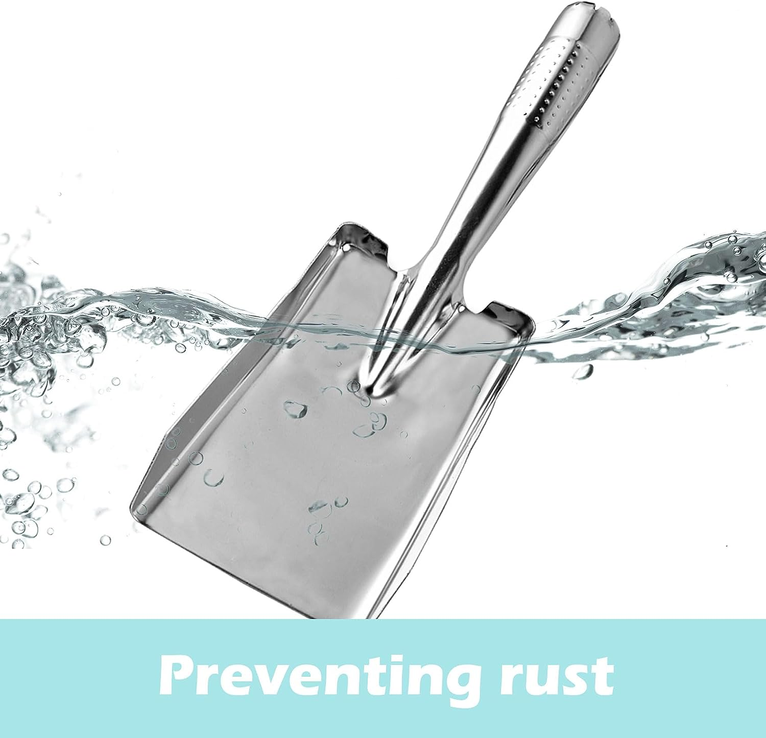 Garden Shovel, Garden Trowels Hand Tool, Stainless Steel Garden Trowel, Bend-Proof Small Shovels for Digging, Spade Shovel Garden Shovels for Planting, Gardening Tools for Kids, Women (Square) image number 5