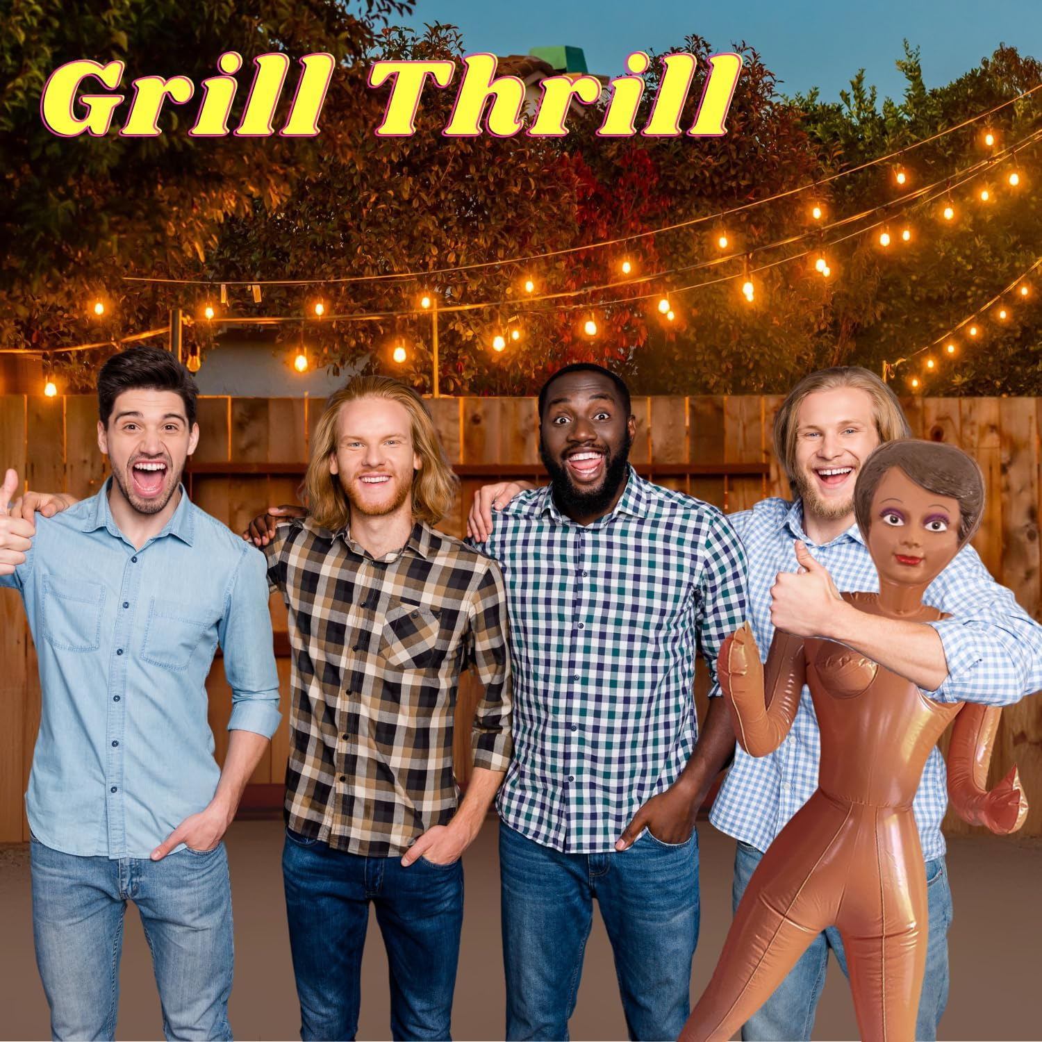 Merrimix Inflatable Blow up Doll for Celebrations, Parties, Pranks, Halloween, Birthdays, Bachelors, Gag Gift, Holidays - Destiny 58'', Brown (DD1222) image number 3