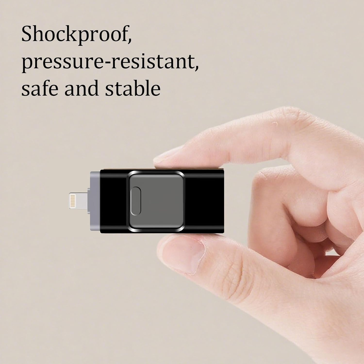 1TB USB Flash Drive, Iphone 4-In-1 Data Storage, External Data Storage USB 3.0 High-Speed Transfer, Thumb Drive External Storage, Memory Stick for Data Backup, Compatible with Iphone/Ipad/Pc/Android image number 3