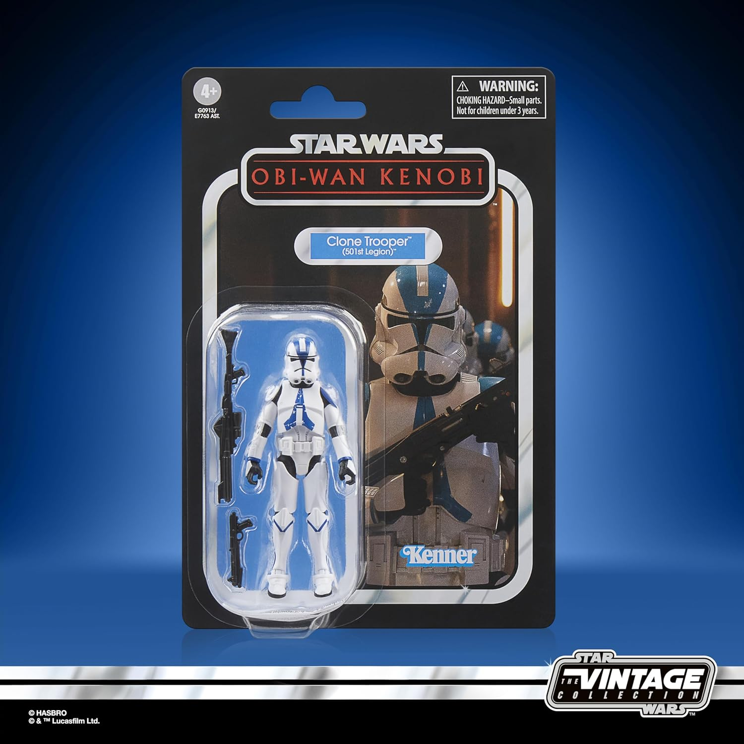 Star Wars the Vintage Collection Clone Trooper (501St Legion), Star Wars: Obi-Wan Kenobi 3.75 Inch Collectible Action Figure image number 1