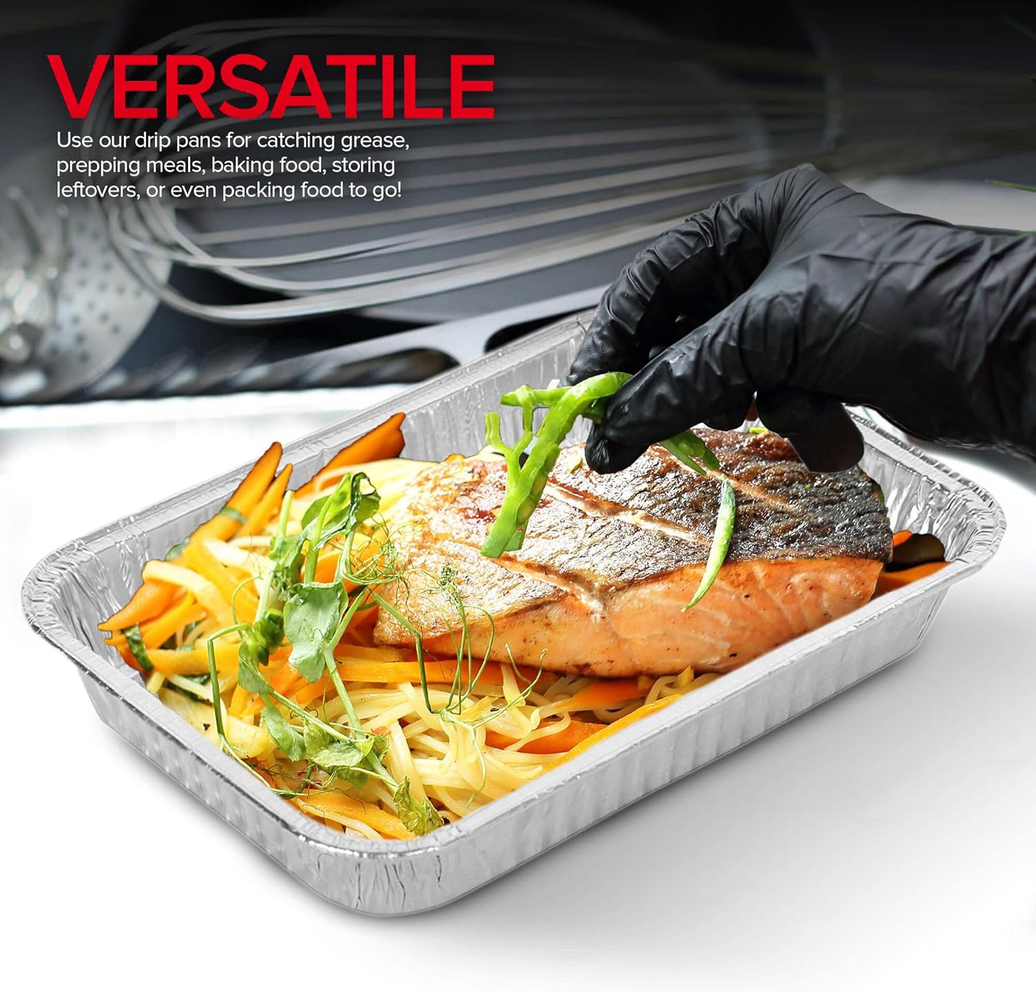 Stock Your Home Aluminum Drip Pan (25 Count) - Weber Aluminum Drip Pans - Weber Grill Pan - Weber Drip Pan Liners - BBQ Grease Pans - Disposable Drip Pan - Disposable Oil Drip Pan - Grill Grease Tray image number 1