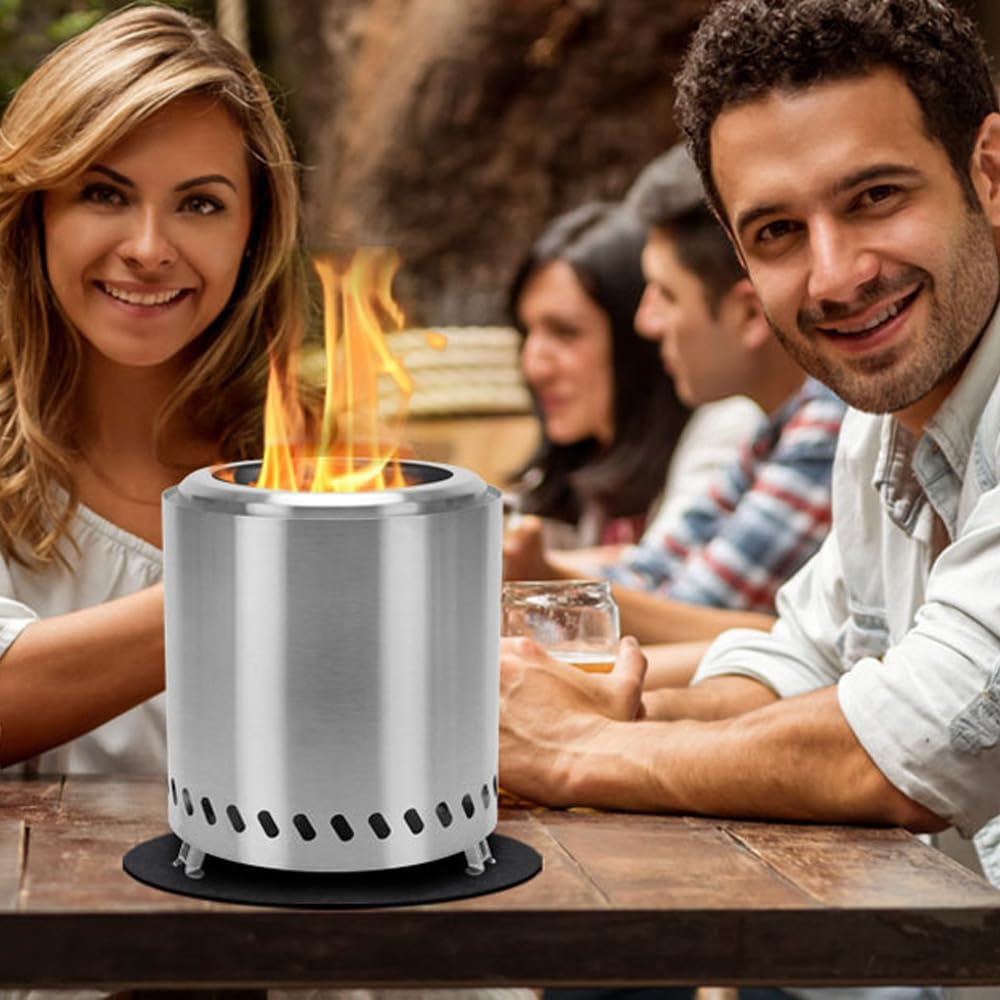 Smokeless Fire Pits for outside Portable Fire Pit Small Firepit Ideal for Outdoor Camping RV Use Perfect for Roasting Marshmallows Smokeless Firepit image number 2