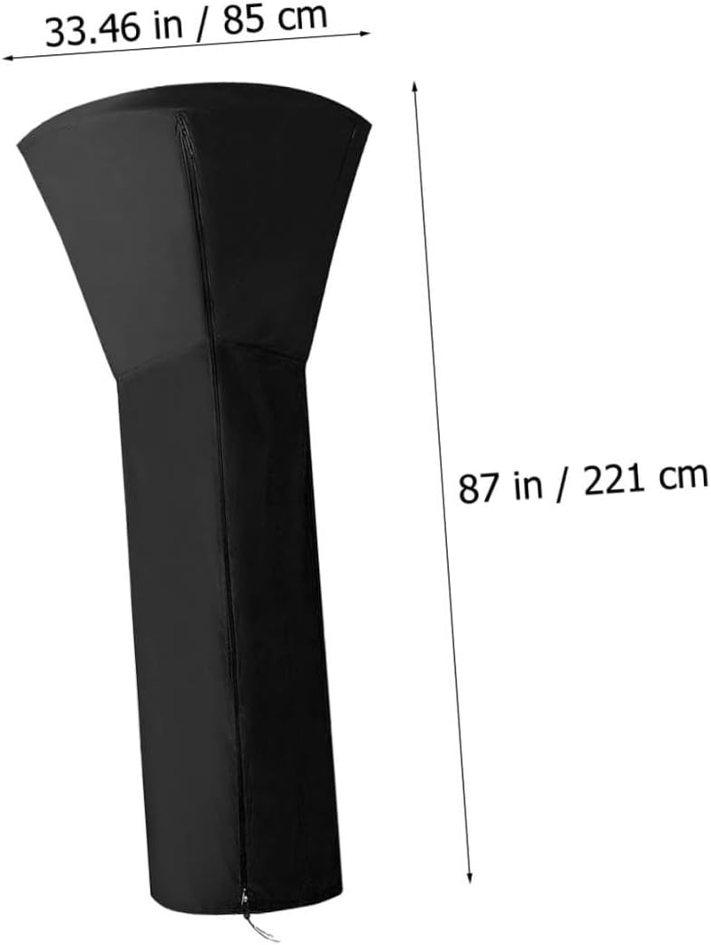 Patio Heater Cover Oxford Stand-Up Heater Protector with UV Coating Weather Resistant Dustproof Shield for Outdoor Garden image number 3