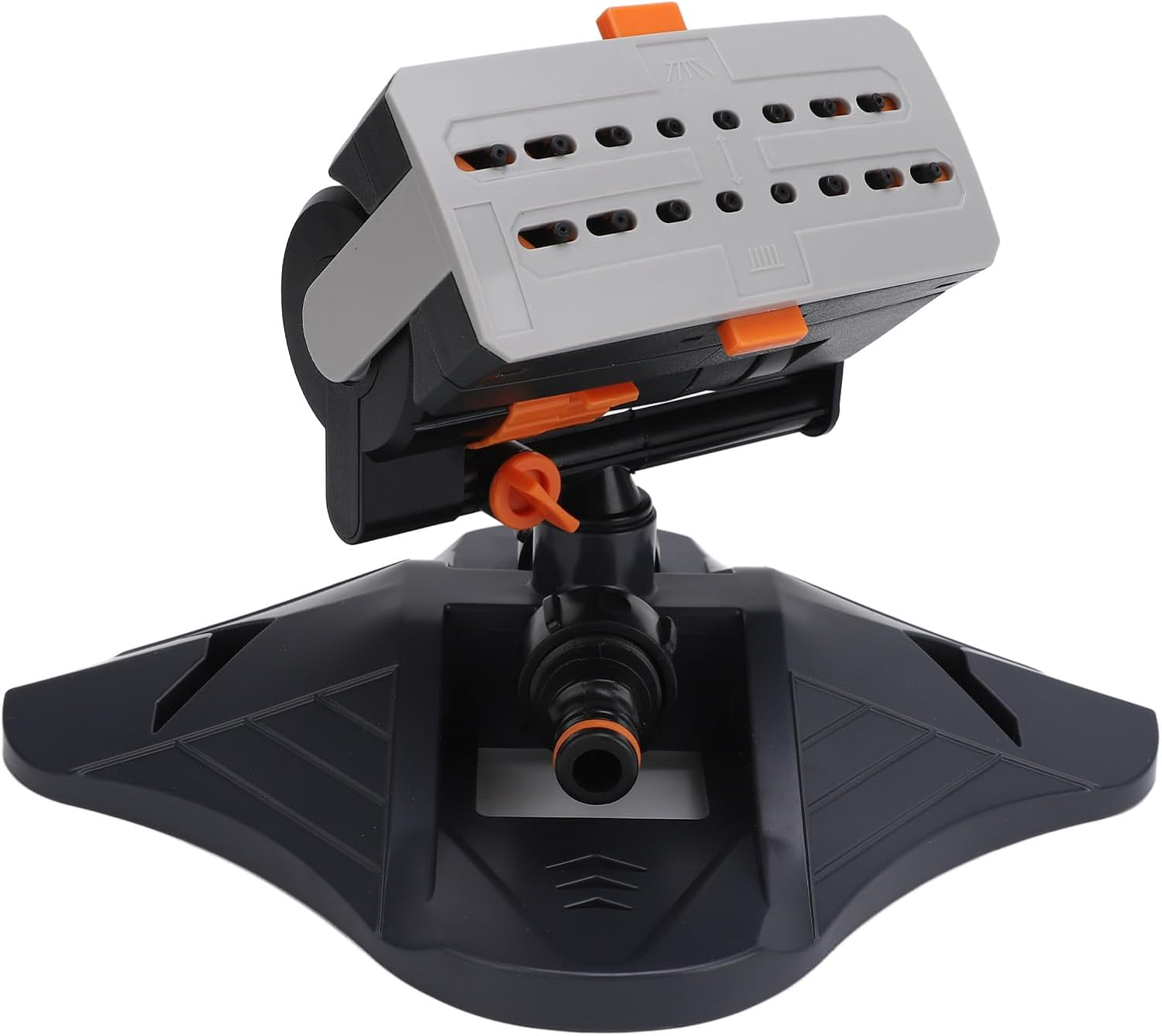 Lawn Sprinkler, 16 Hole Automatic Swing Garden Water Sprinkler with 4 Spray Modes, Adjustable Spray, for Vegetable Plots Flower Beds Yard