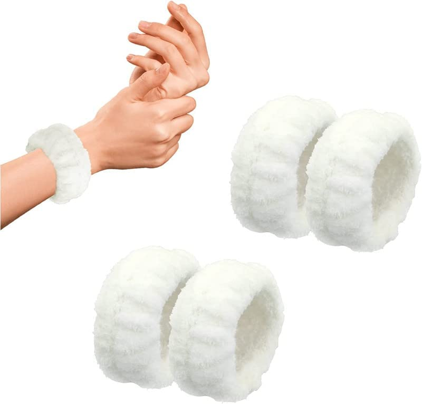 Microfiber Wrist Wash Towel Band, 4Pcs Face Wash Wristbands