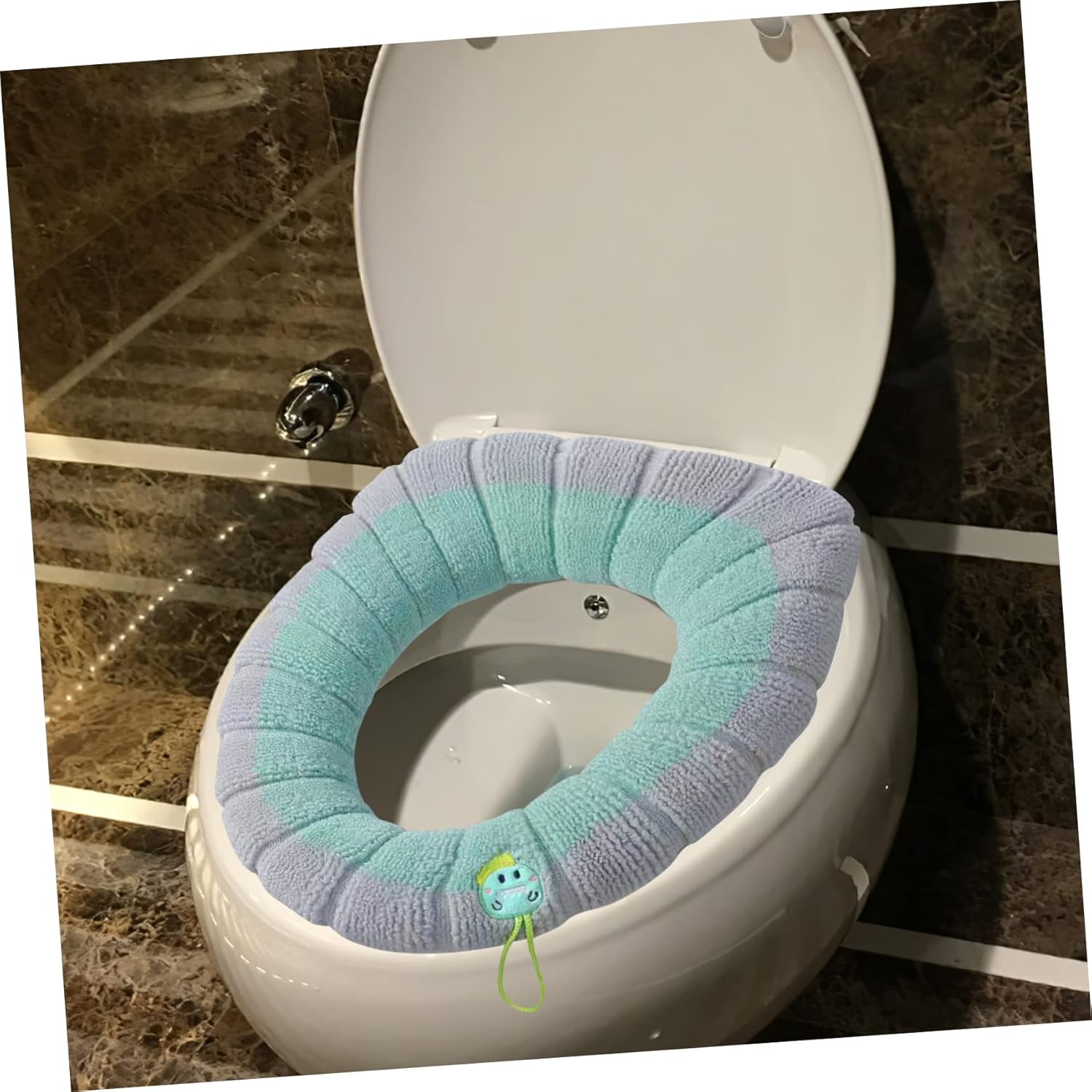 FOYTOKI Pcs Toilet Seat Cushion Thick Soft Non-Slip Washable for Bathroom Wc Toilet Bowl Seat
