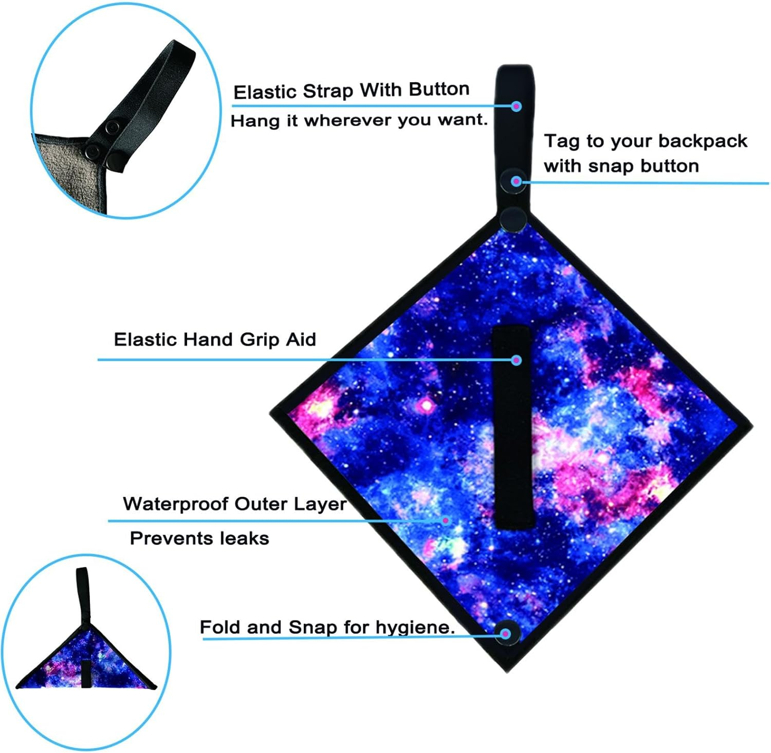 Eigell 2 Pieces Hiking Pee Cloths, Camp Pee Cloths Reusable Travel Hygienic Hiking Accessories, Reusable Absorbent Wipe Camping Toilet Paper image number 3