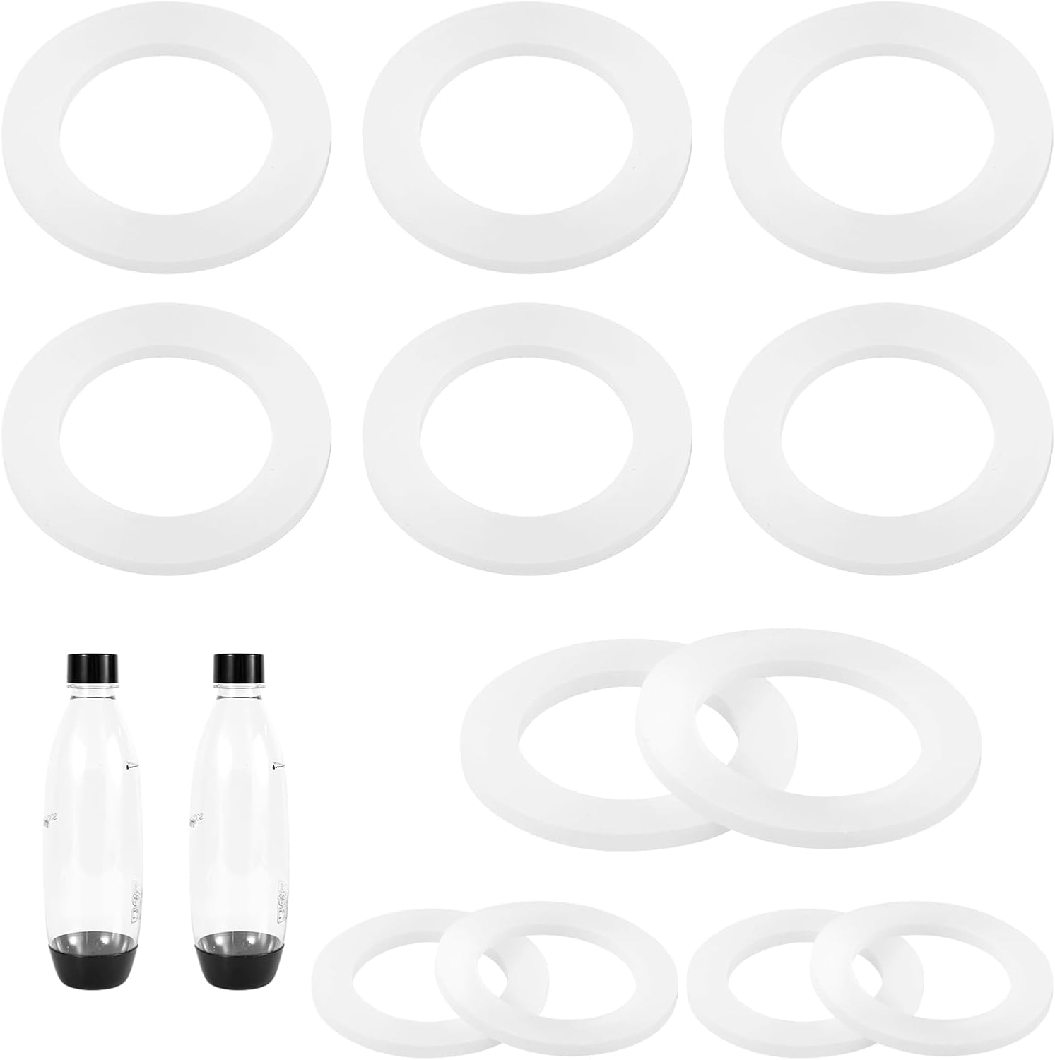24Pcs Gasket Replacements for Sodastream Bottle, Silicone O-Ring Plastic & PET Bottle Replacement Parts Sealing Gasket Compatible with Sodastream Bottles image number 4