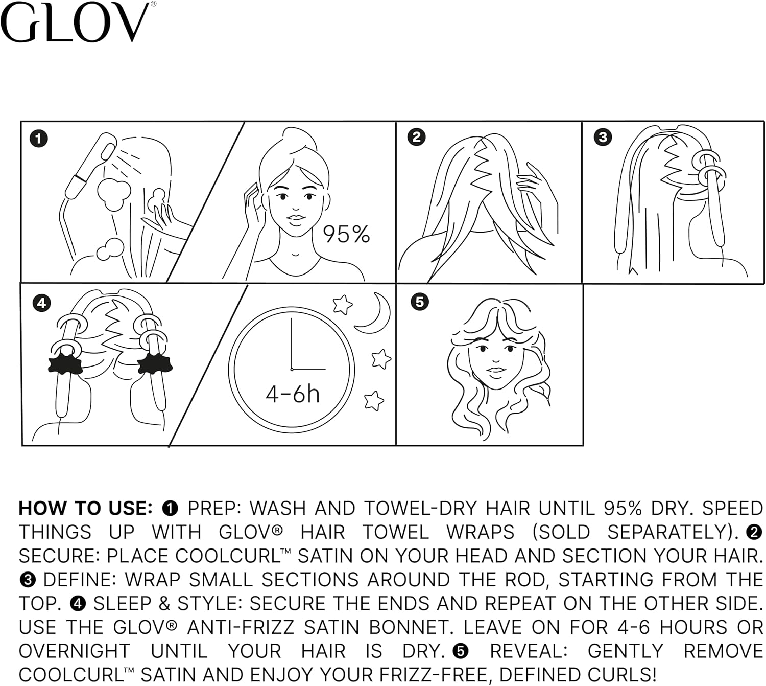 Glov Coolcurl Hair Rollers, Heat-Free for Short Hair, Memory Foam, Gentle Styling Frizz, Avoid Comfortable Curls without Heat, Easy Styling for Fine Hair image number 2