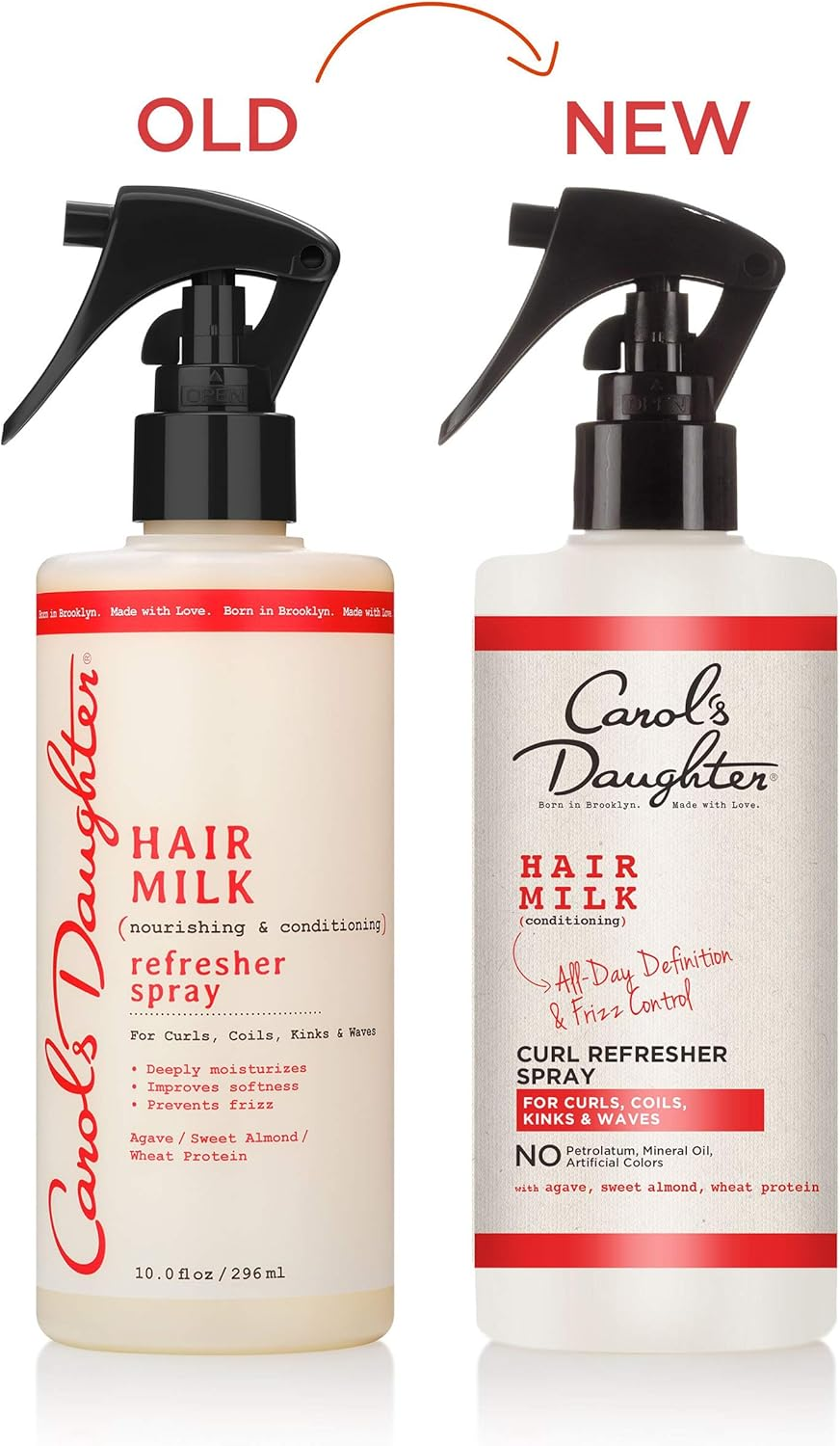 Carol'S Daughter Hair Milk Curl Refresher Spray for Coils and Waves, with Agave, Sweet Almond and Wheat Protein, 10 Fl Oz image number 5