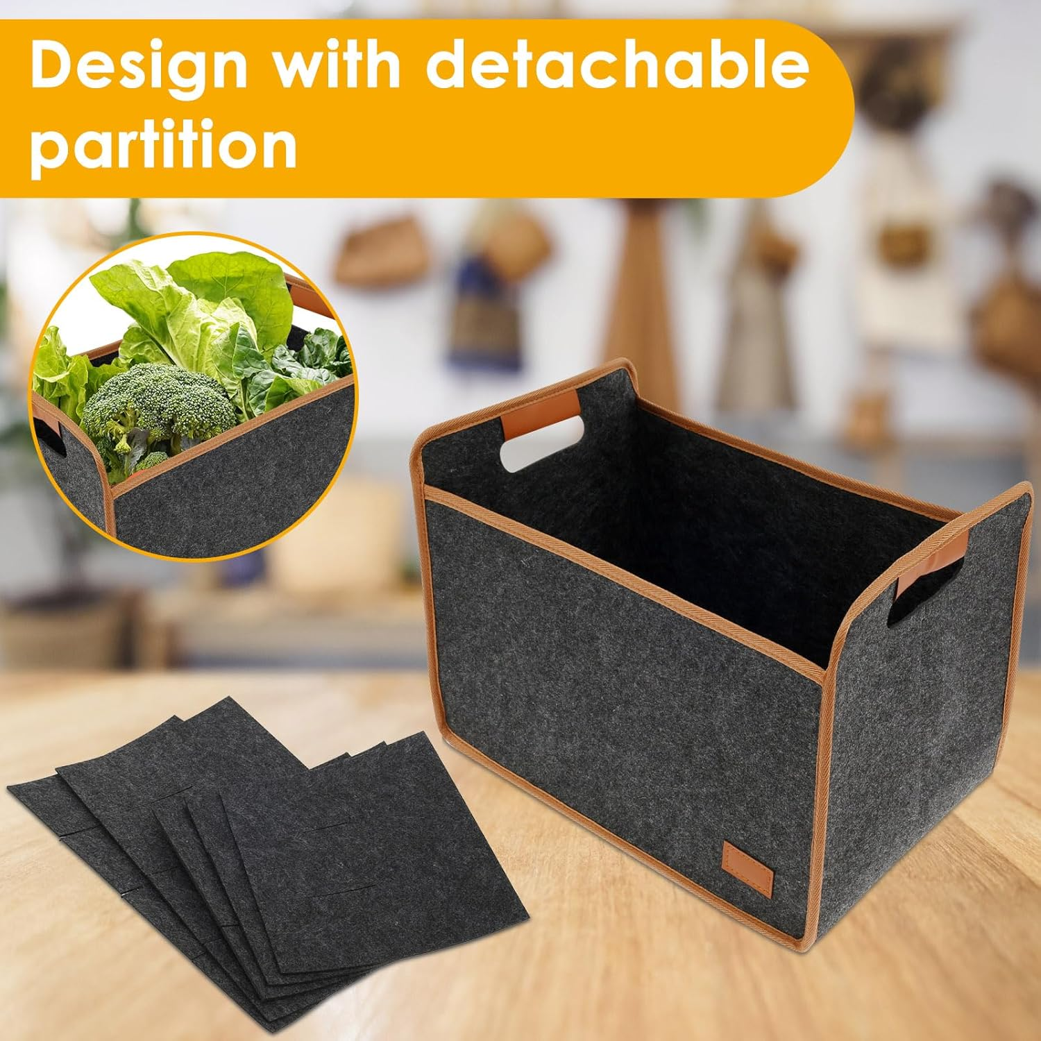 2Pcs 12 Bottle Wine Carrier Felt Wine Tote Bag Collapsible Wine Bottle Carrier with Handles Wine Carrier Tote for Travel Party Picnic Dinner image number 1