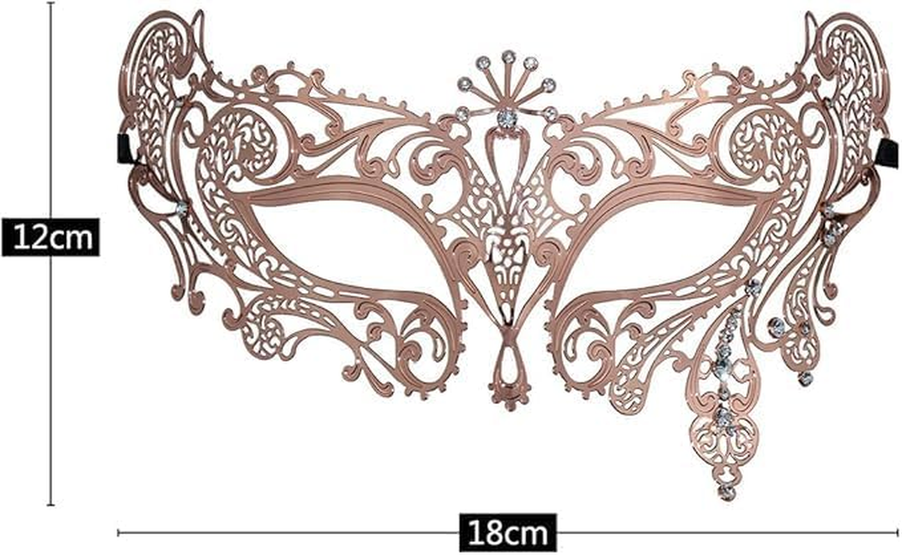 Women'S Laser Cut Metal Halloween Mardi Gras Party Mask image number 3