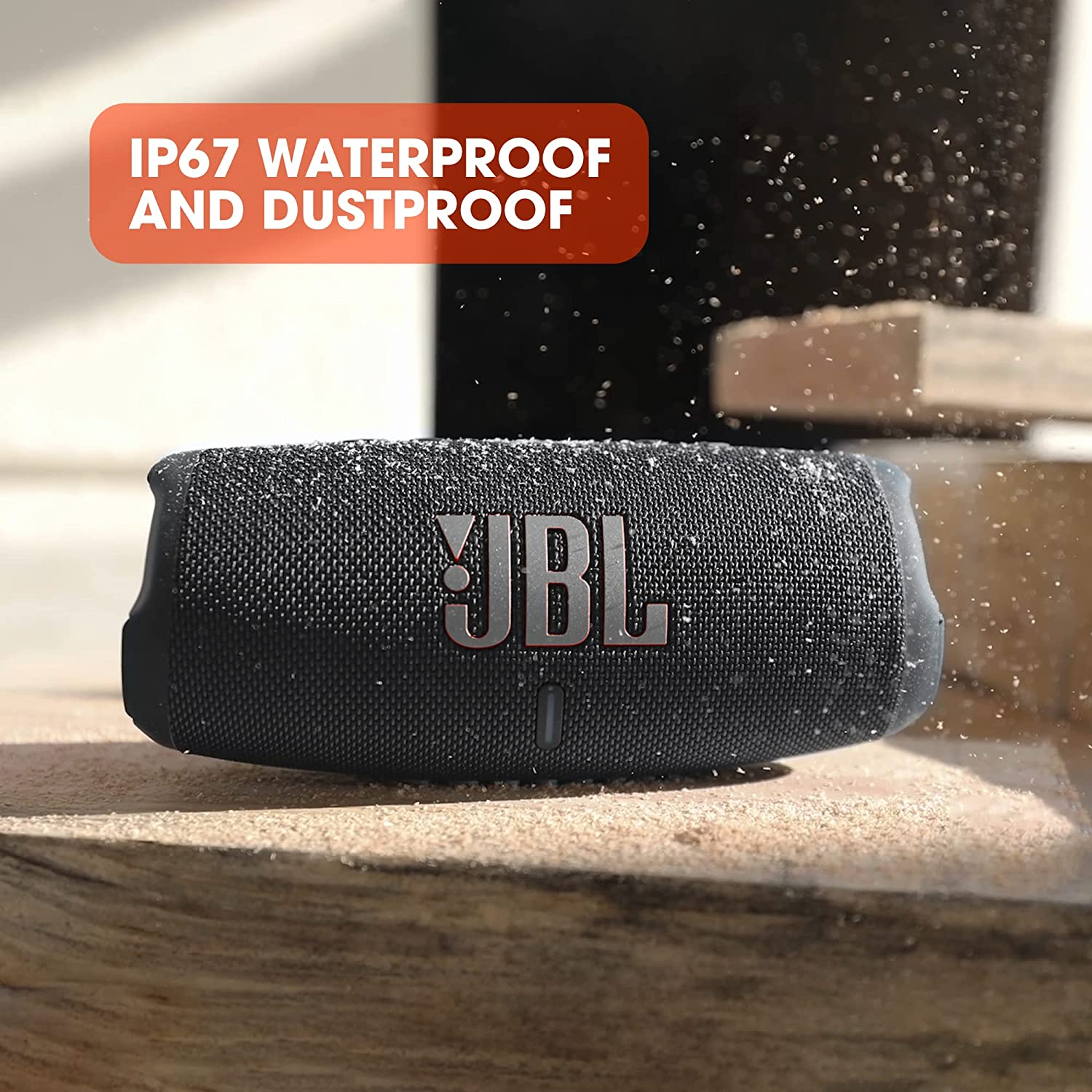 JBL Charge 5 - Portable Bluetooth Speaker with Deep Bass, IP67 Waterproof and Dustproof, 20 Hours of Playtime, in Black - Blue image number 6