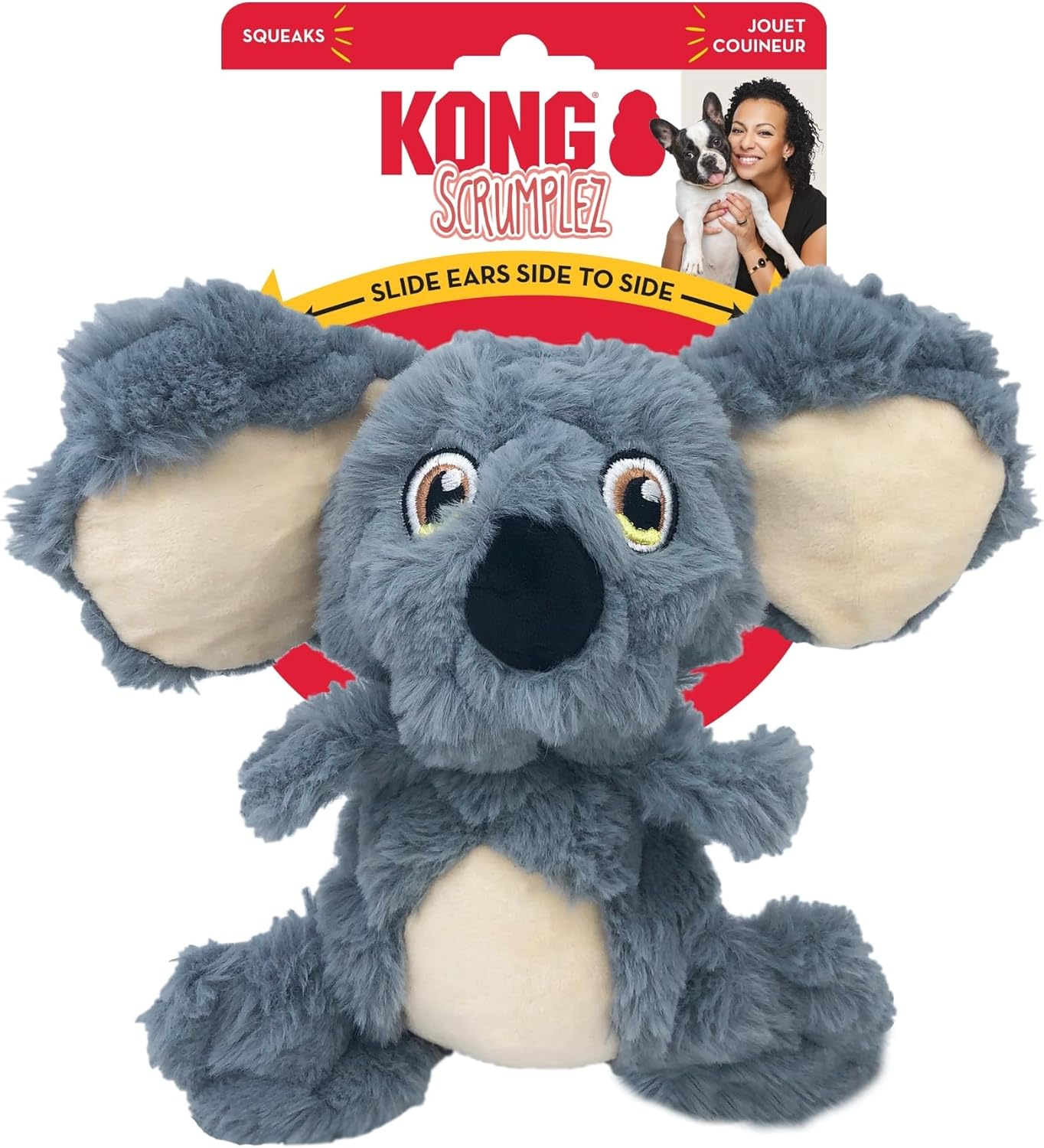KONG - Scrumplez Koala - Indoor Cuddle Squeaky Plush Dog Toy - for Medium Dogs image number 4