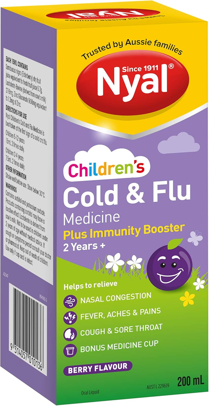 Nyal Nyal Childrens Cold&Flu Medicine 200Ml, 200 Milliliters