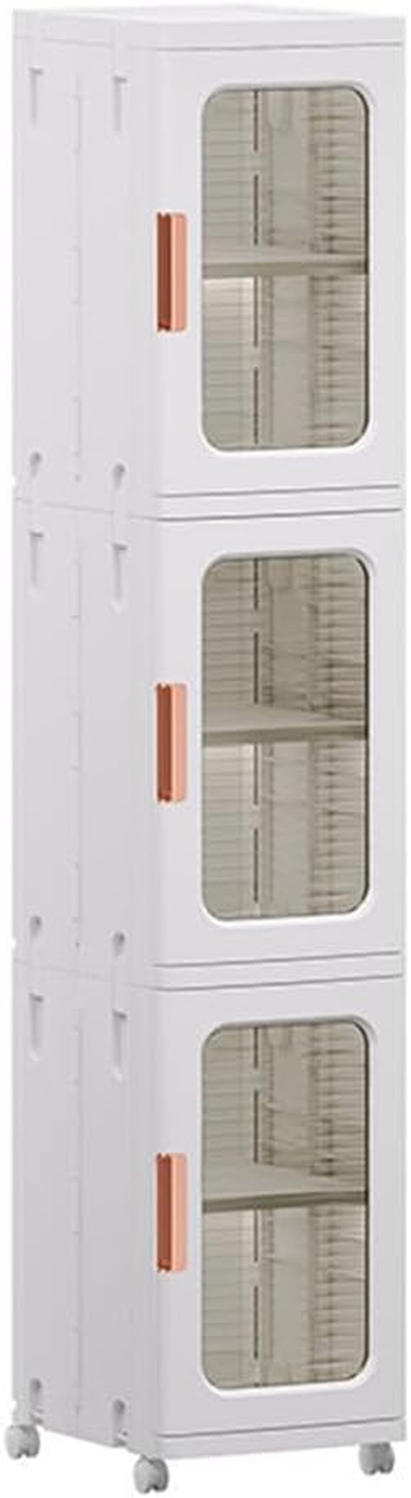 Bathroom Storage Cabinet with Wheels, Toilet Crevice Toilet Washbasin Supplies Storage Rack with Adjustable Shelves, Suitable for Small Spaces, Laundry Rooms, Kitchens, Living Rooms (Brown 2 Tier)