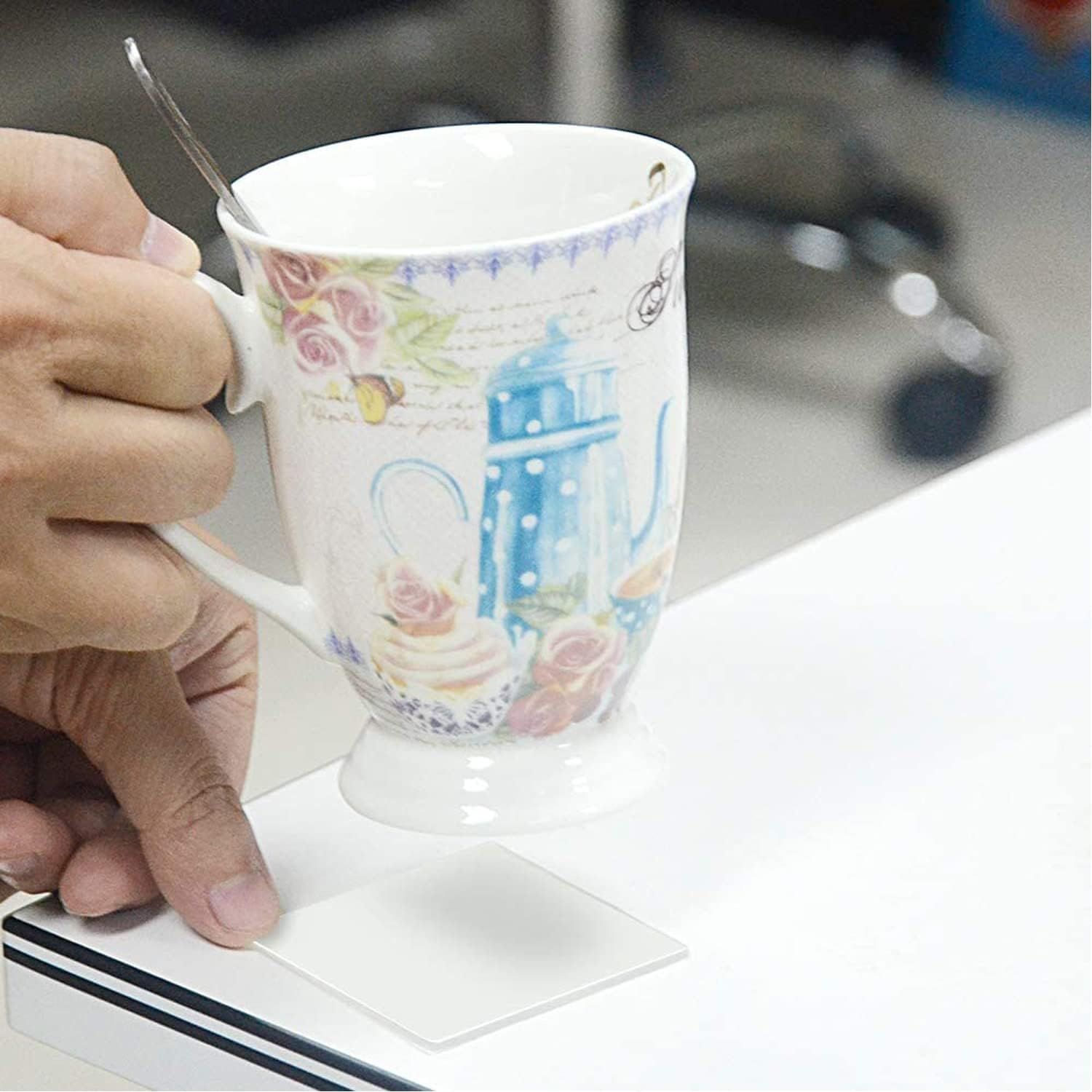 BRAVESHINE Double Sided Adhesive Tape - 32PCS Removable Wall Mounting Sticky Gel Pad - Washable Traceless Transparent Tape for DIY Craft, Home Office Carpet Rug Couch Cushion Gripping - round 1.1Inch image number 6