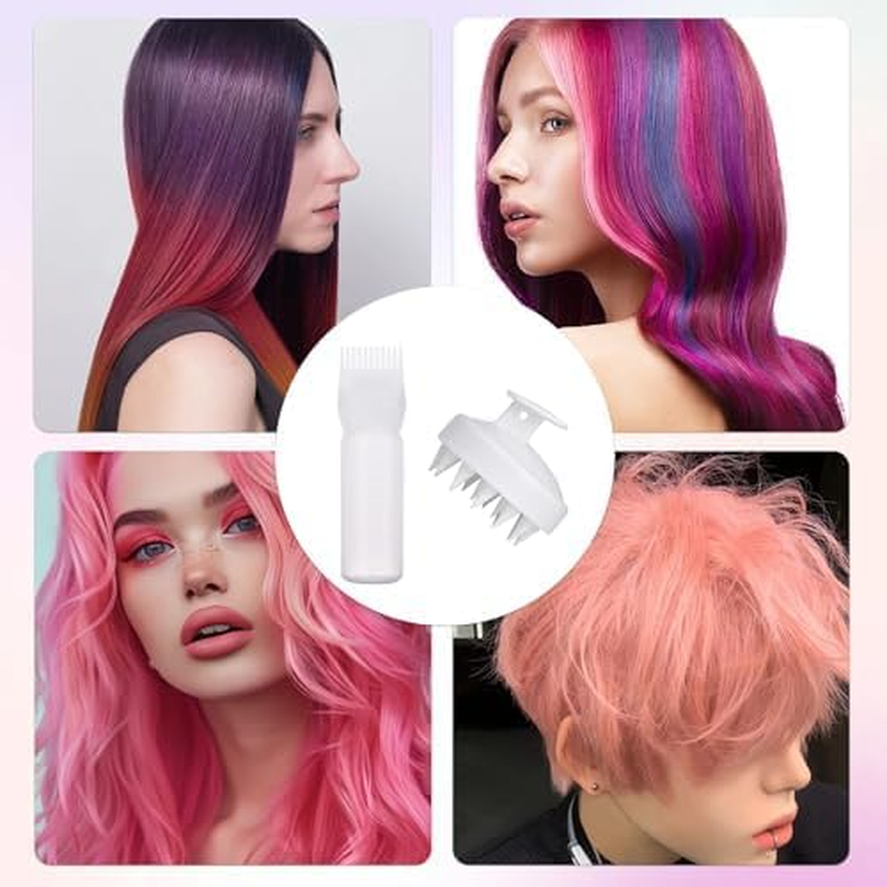 Hair Oil Applicator, 60 Ml Hair Oil Applicator, Hair Massage Brushes, Graduated Reusable Hair Dyeing at Home, Suitable for Hair Dyeing at Home, Hairdresser, Hairdressing Salon, White image number 1