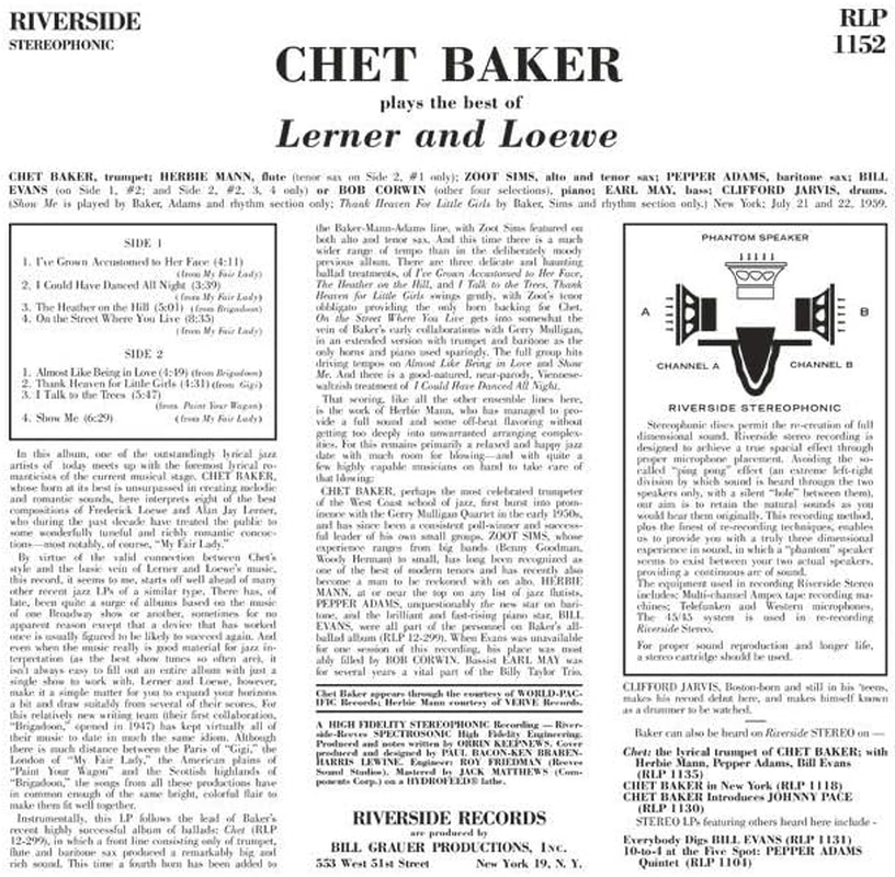 Chet Baker Plays the Best of Lerner & Loewe image number 1