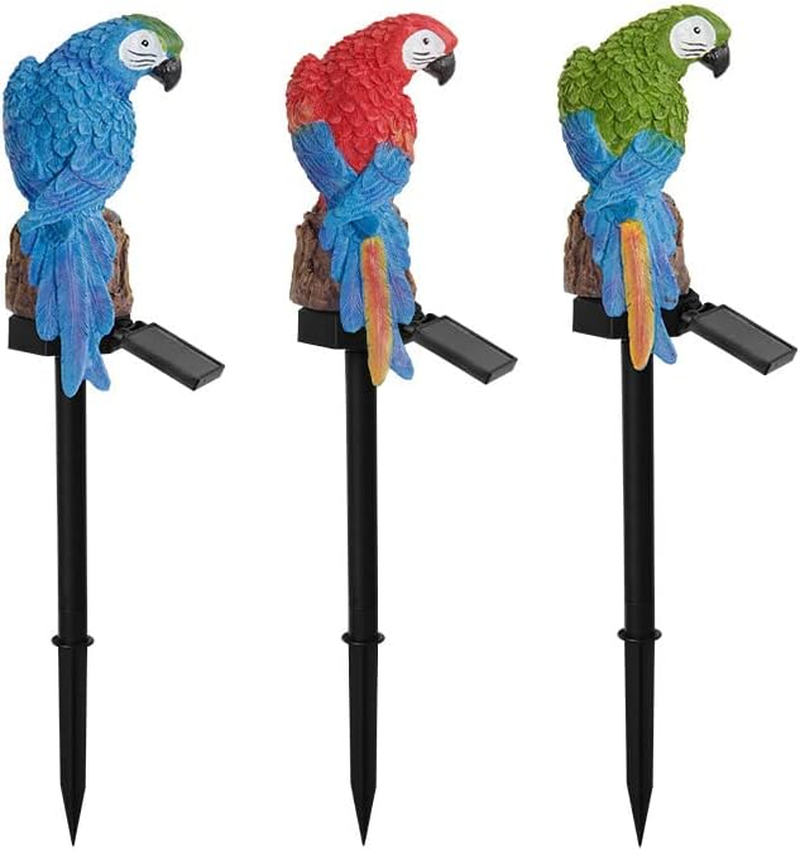 Jauhmui Solar Lights for Outdoor Use, 43 X 14 X 7 Cm, Owl LED, Weatherproof Solar Light, Garden Stake for Garden Path (Pack of 3)