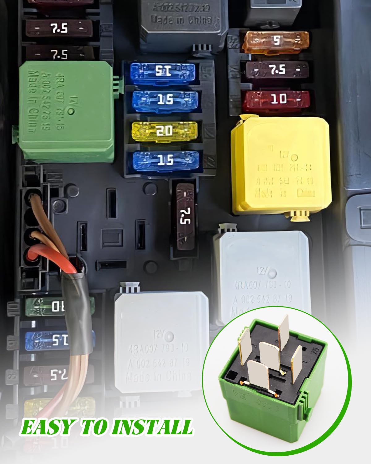 Multifunctional Relay Fit for Benz W245 W204 C204 C218 X218 W212 A207 C207 S212 W463 X164 X204 W164 W251 V251 W220 W221 C215 C216 R129 R230 R172 C197 R197, Replace 0025422319 0025427619 0009828523 image number 3