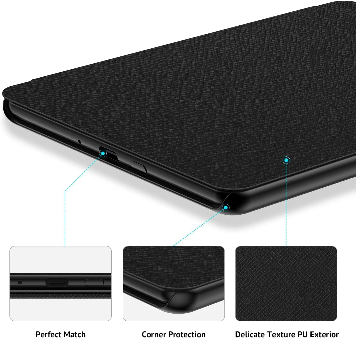 OLAIKE Case for All-New 6.8" Kindle Paperwhite (11Th Generation - 2021 Release), Durable Smart Cover with Auto Sleep/Wake, Only Fit 2021 Kindle Paperwhite or Signature Edition,Black image number 2