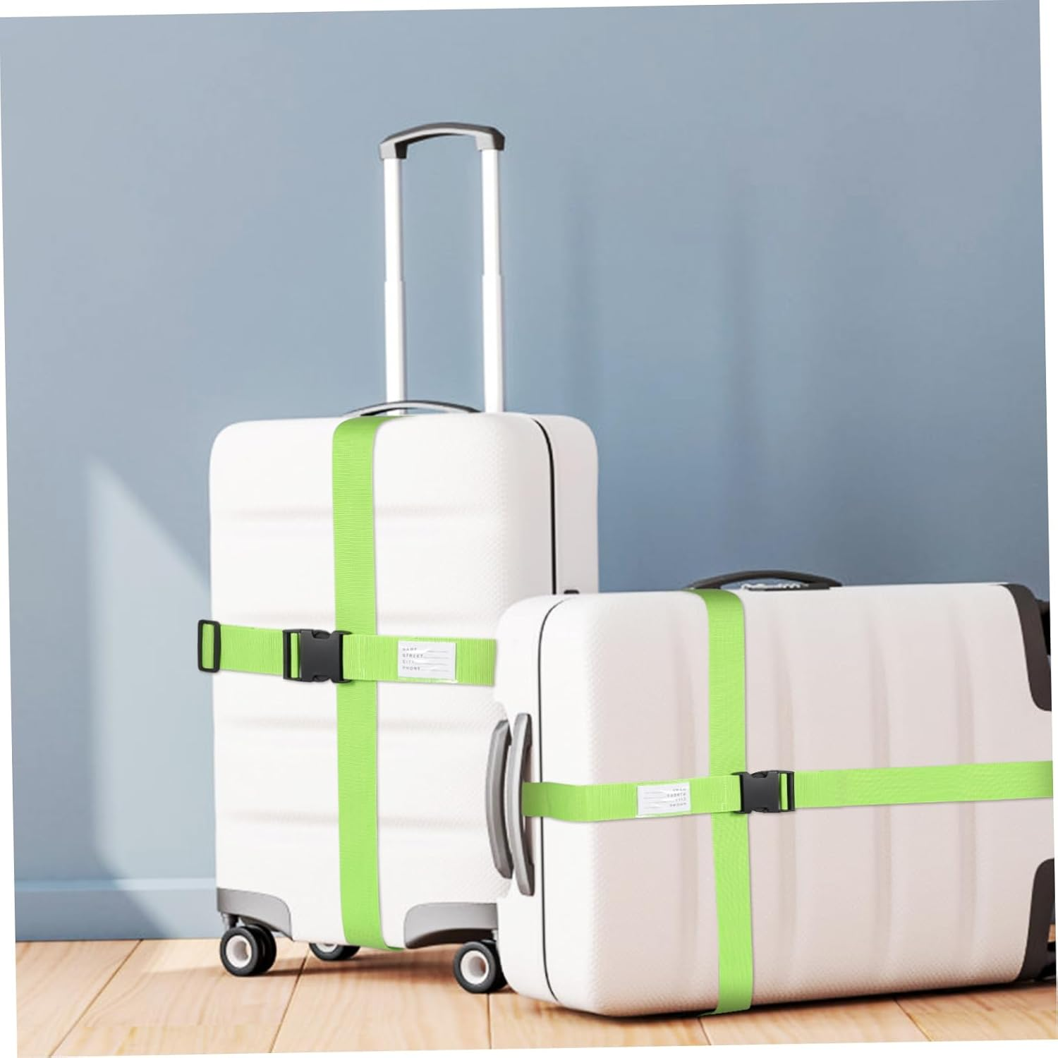 Anneome 4Pcs Adjustable Fluorescent Luggage Straps with Quick Release Buckle for Suitcases Enhanced Visibility and Flexible Fit Travel Suitcase Belts for Easy Identification and Secure image number 3