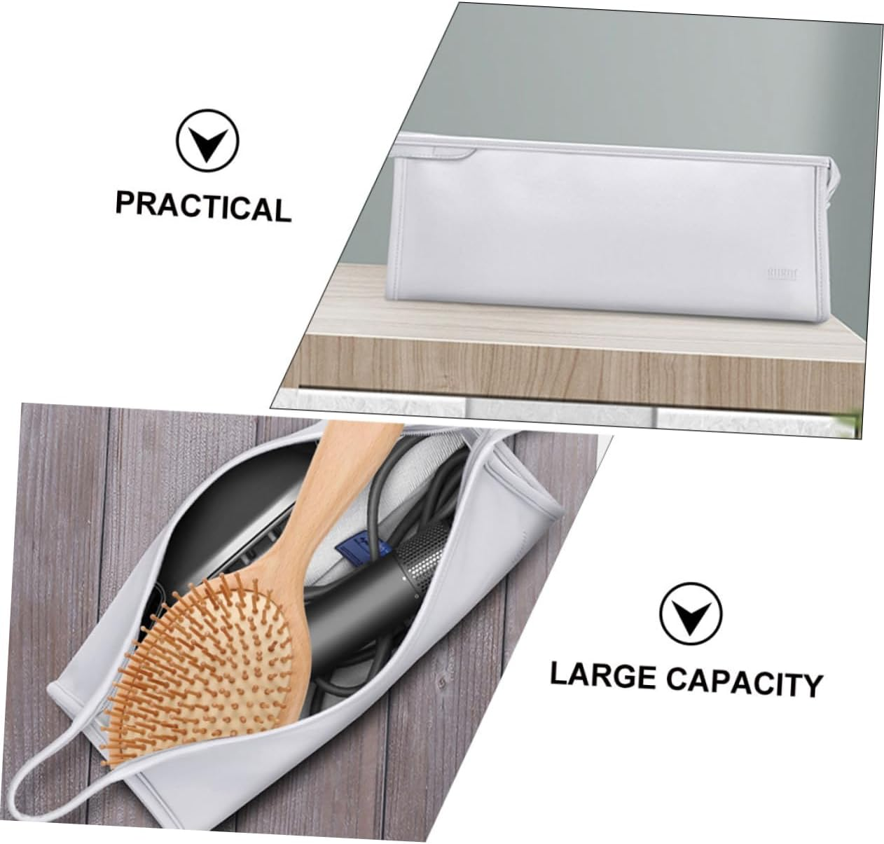 Vaguelly Hair Dryer Case Splash Hair Curler Organizer Bag Toiletry Bag for Travel Accessories Compartment